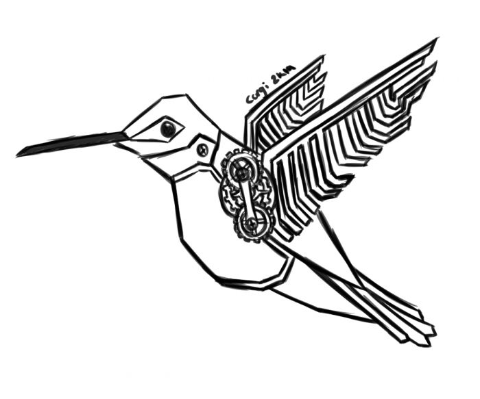 Steampunk hummingbirrd by Corgi